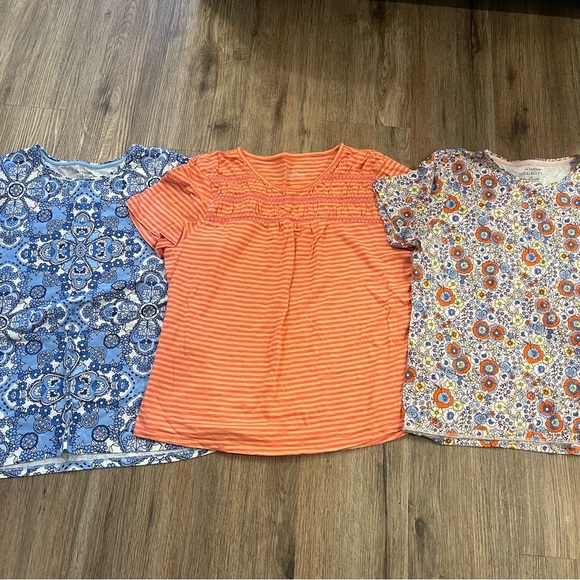 Talbots Tee Women’s XL Short Sleeve Shirt Colorful Pullover Casual Bundle Of 3 - Picture 1 of 10